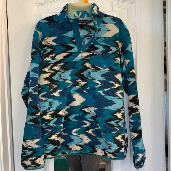 Patagonia Jackets & Blazers - Patagonia Synchilla Trout Tales RARE Snap-T fleece Pullover sweater M